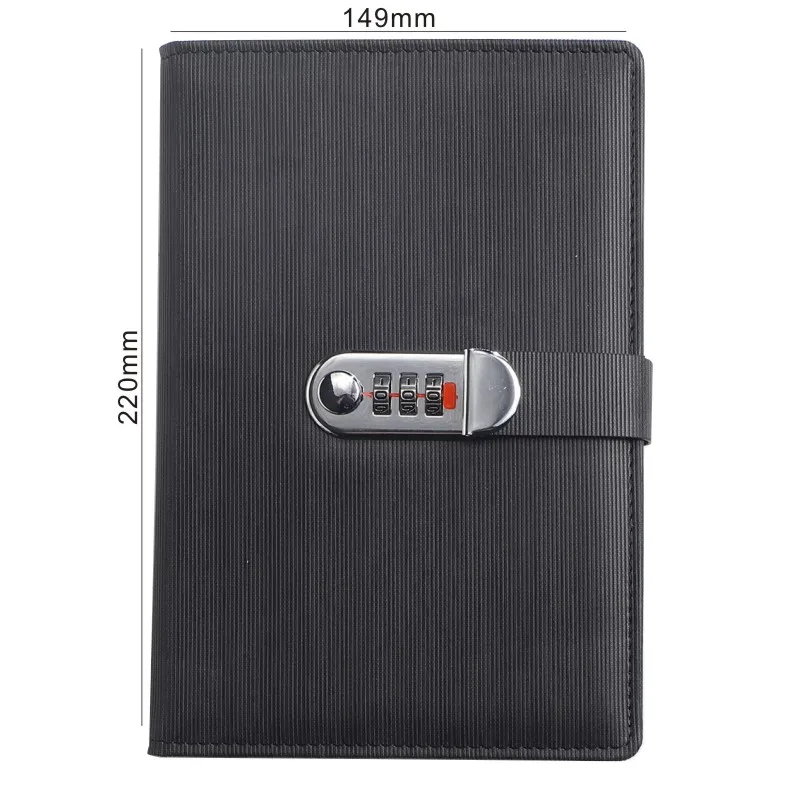 New A5 retro password book with Lock Diary Book Student Notebook Notebook sub-password Lock Notebook