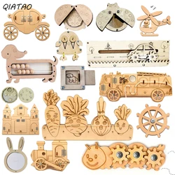 New Busy Board Parts Accessory Montessori Educational Wooden Toys Unlock Toys Sensory Toys Educational Toys for Children Gift