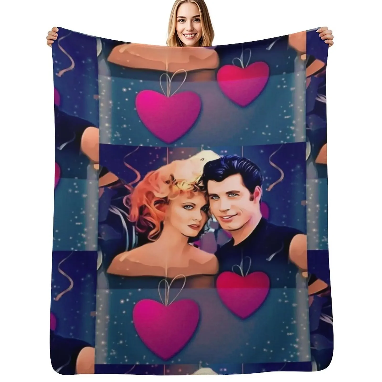 

Grease musical movie Throw Blanket blankets ands Beach funny gift Sofa Blanket