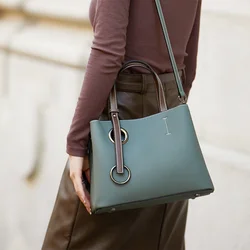 ZOOLER 2026 New Real Leather Bag Women Brand Cow Skin Handbags Black Designer Large Tote Bag Female Bolso Mujer-SC1716