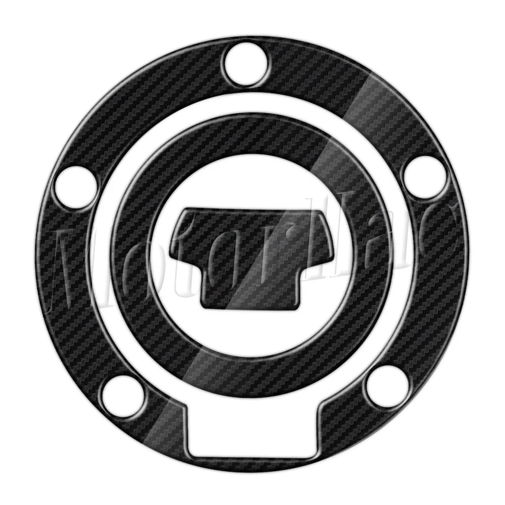 For Yamaha YZF R1 R6 MT-07 MT09 mt10 Tracer 9 GT 3D Carbon Fiber Motorcycle Fuel Tank Cap Stickers Gas Cap Protection Decals