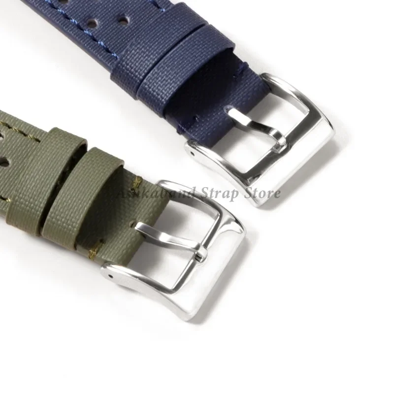 18 20 22 มม.คุณภาพ Oxford ผ้าหนังสําหรับ CITIZEN สําหรับ Seiko สําหรับ TAG Heuer สร้อยข้อมือผู้ชายผู้หญิงสายนาฬิกากันน้ํา