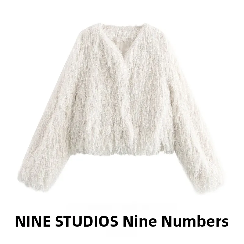 

NINE ZAR Женское свободное пальто-тукет с металлической цветной линией и кисточками, ор, европейский длинный свек, полосатый узор, женская верхняя одежда...