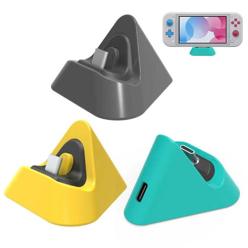 for Nintendo Switch Lite Portable Charging Dock Type C Charger Base Stand Charger Base Charging Dock Switch OLED Accessories