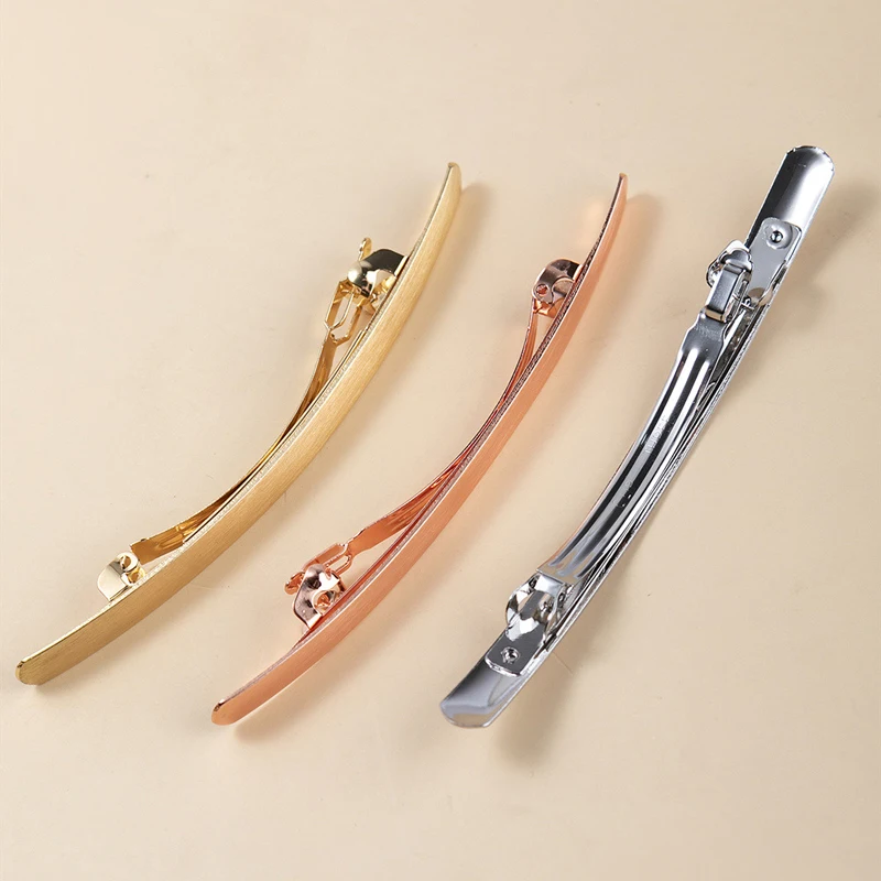 Rose Gold Silver Color Alloy kawaii Hair Clips French Barrettes For Women Girls Hair Accessories