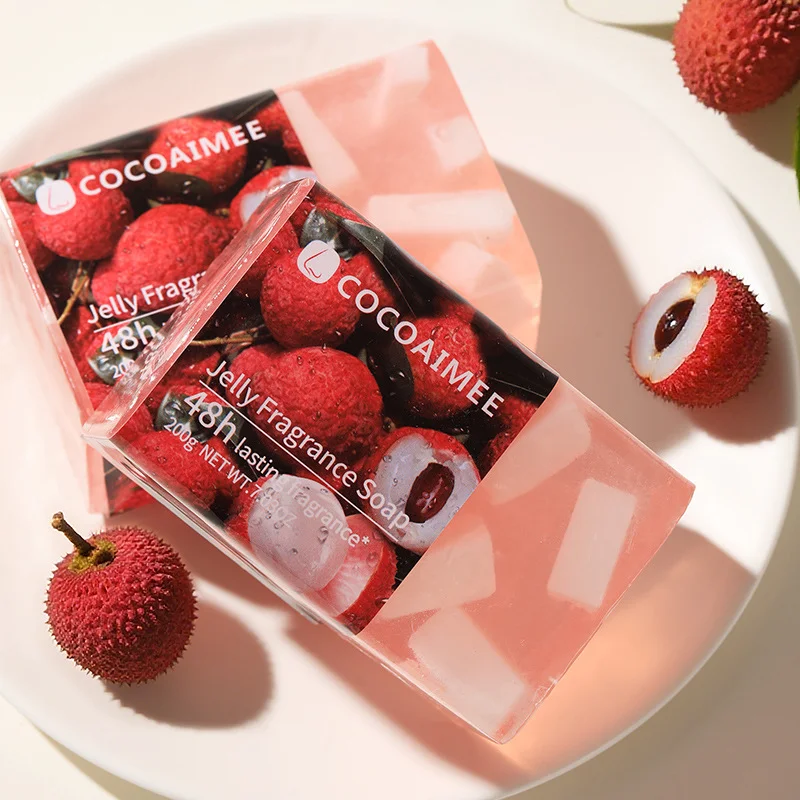 2PCS 200g COCOAIMEE Jelly Fragrance Soap Shea Butter Olive Oil Plant Extract Gentle Cleansing Moisturizing Face Body Hand Wash