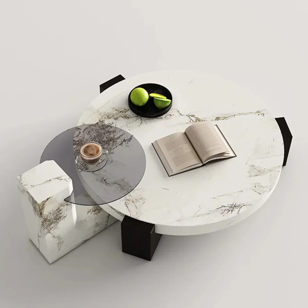 High Quality  Unique  Design Side Coffee Tables  Living Room  Furniture Set  Modern Marble  Center Coffee Table