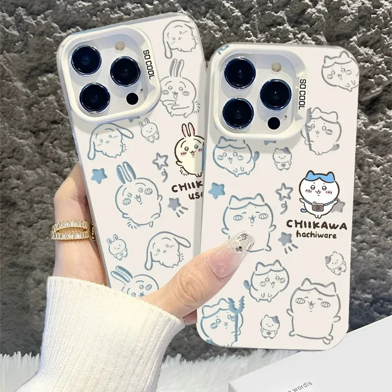 

Kawaii IPhone Case for 16 Pro Max Cartoon Animes Chiikawa Case for Ipone 15 14 Pro Protective Cover Apple 13 12 Plus Phone Case