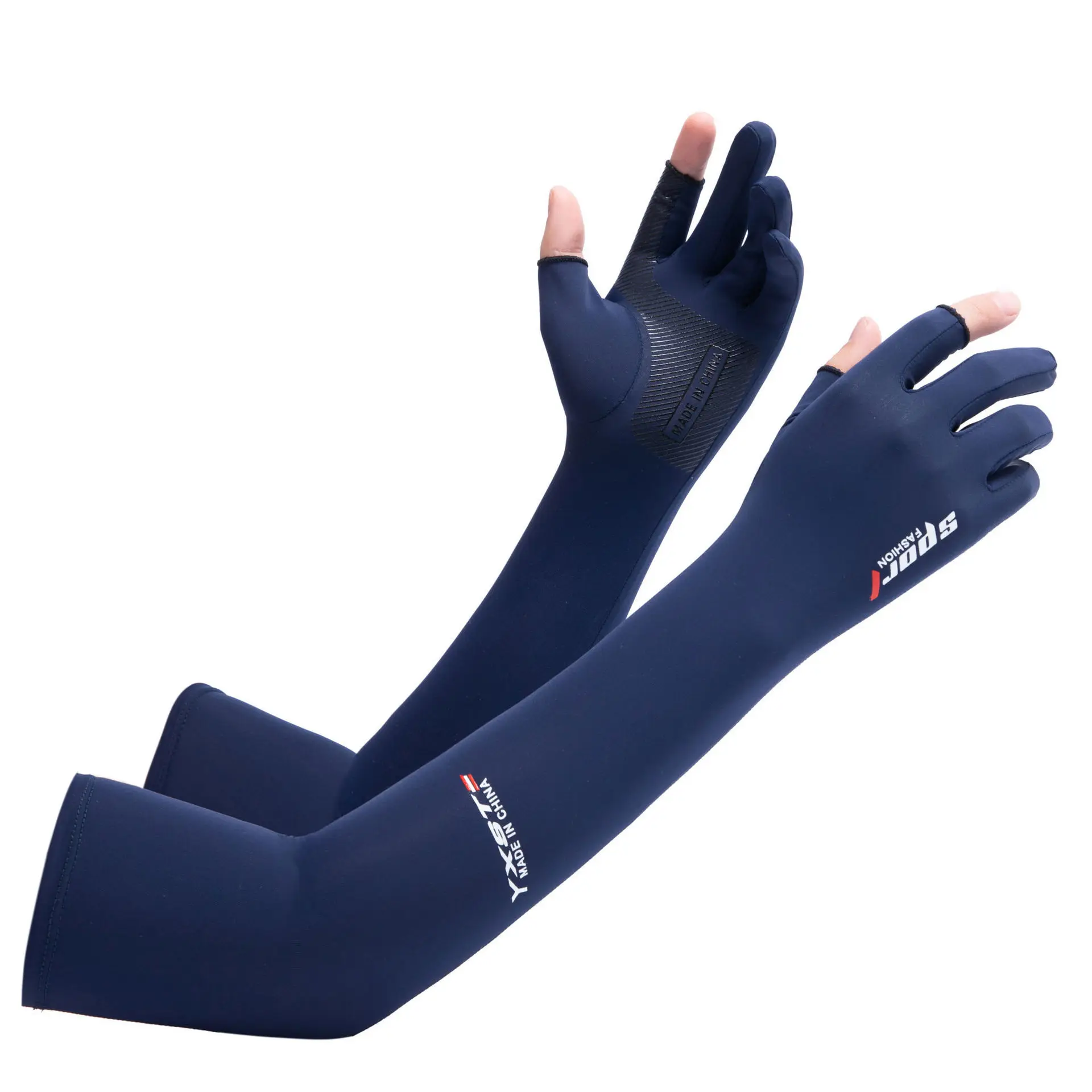 Guantes largos para deportes al aire libre, ciclismo, verano, protector solar, sensación de hielo