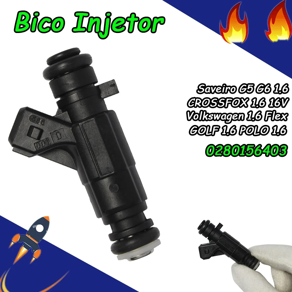 

Fuel Injector Nozzle OEM 0280156403 032906031r For volkswagen golf/polo/saveiro/voyage/crossfox 1.6t 2007-2008