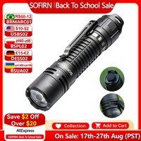 Sofirn SC28 Powerful Light Tactical XHP50B HD Rechargeable Flashlight 2800 Lumens Lantern EDC Torch IPX8 for Hunting Fishing
