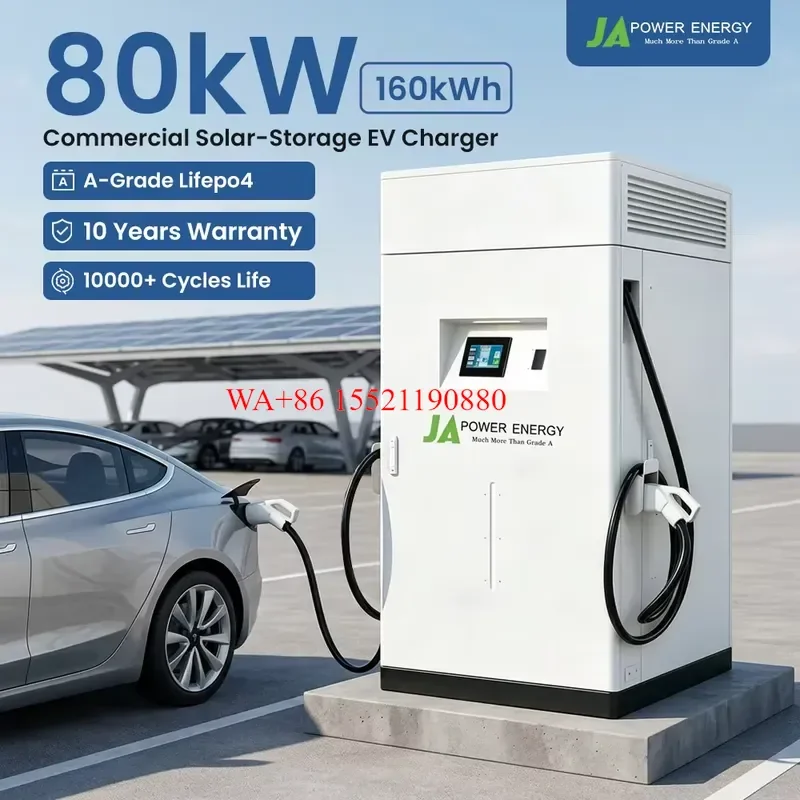 WMWMNU for JApower 80kW DC Fast EV Charger with 160kWh Battery Smart EMS for Commercial Fleet Logistics Parking Solar Energy