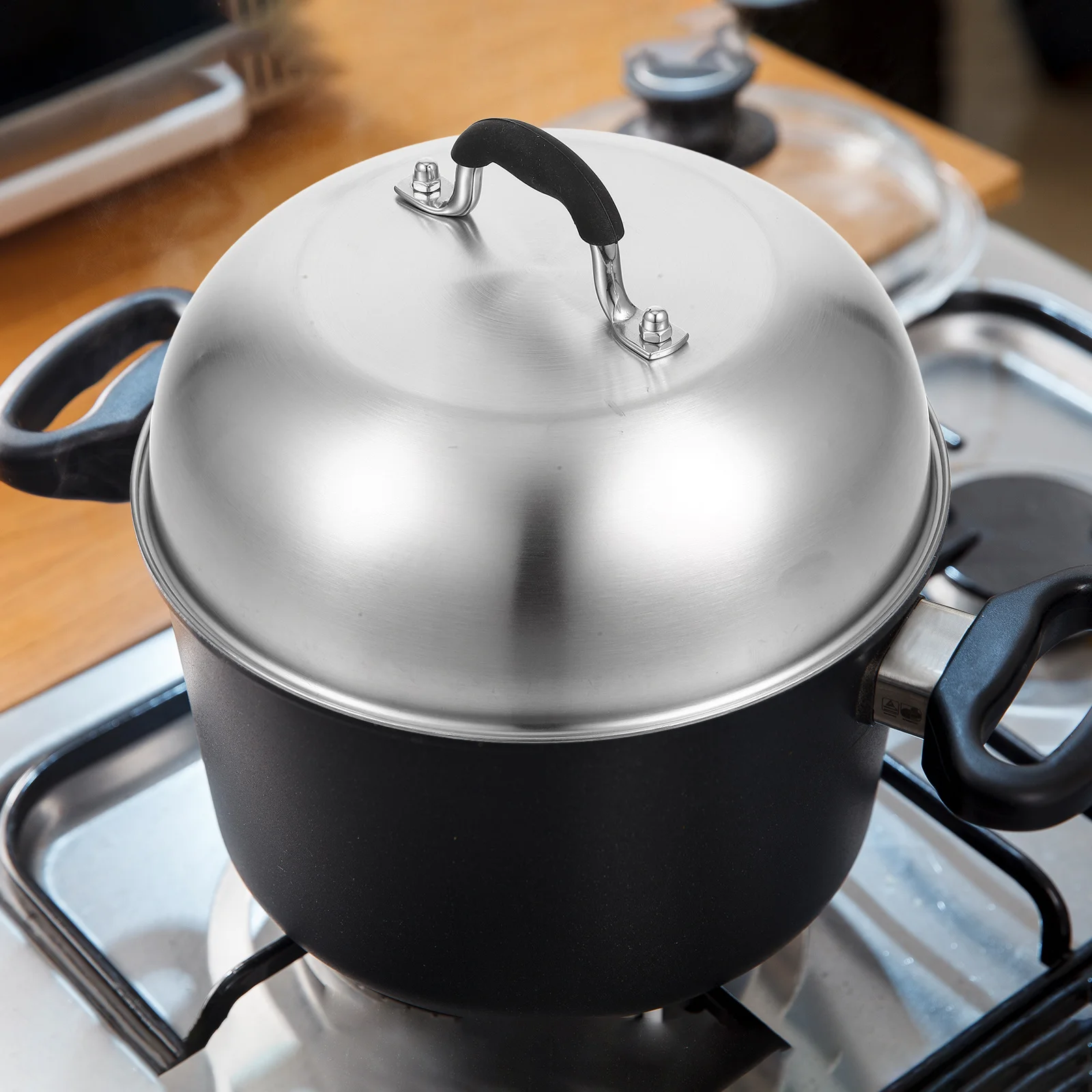 

Professional Stainless Steel Dome Steamer Lid Multipurpose Pot Cover Steam Melting Cheese Grill Bbq Kitchen Tool