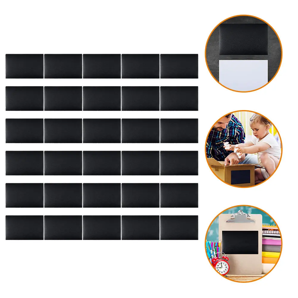 

30 Sheets Dry Erase Blackboard Sticker Functional Ornamental Wallpaper for Kitchen Bedroom Office Classroom Erasable Message