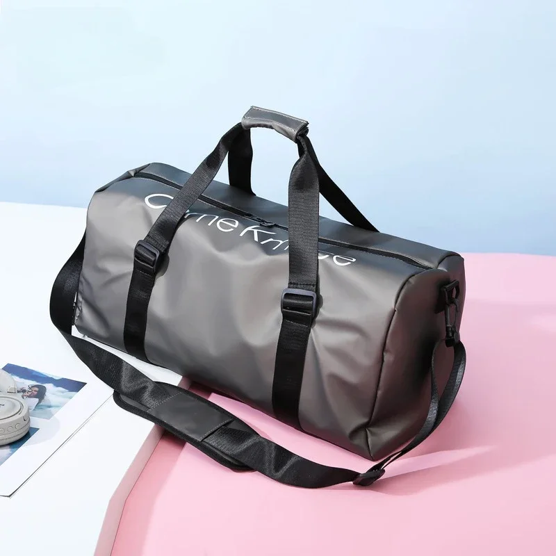 1pc New Large Capacity Unisex Travel Duffel Bag Waterproof Sports Fitness Handbag with Shoe Box Dry Wet Separation Swimming Bags