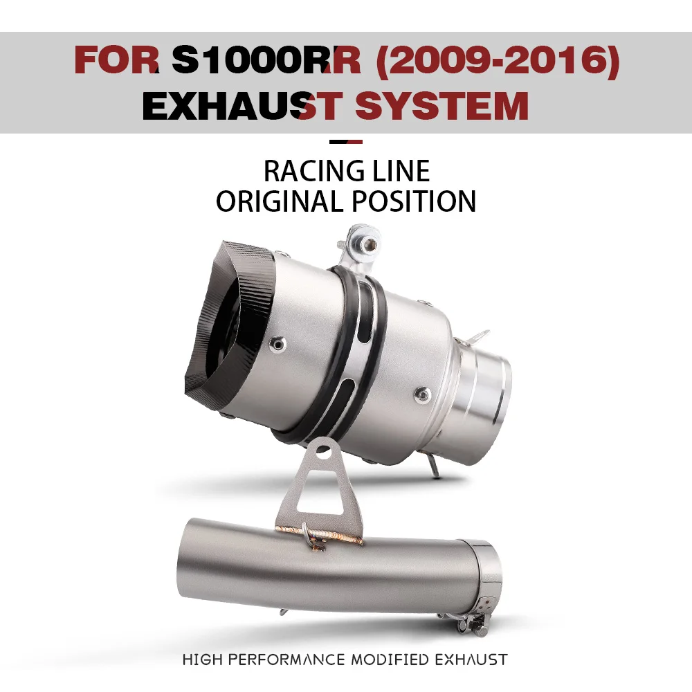

60mm Motorcycle Exhaust S1000RR 2009-2016 Modified Mid-Rear Exhaust Kit Motorcycle Exhaust System
