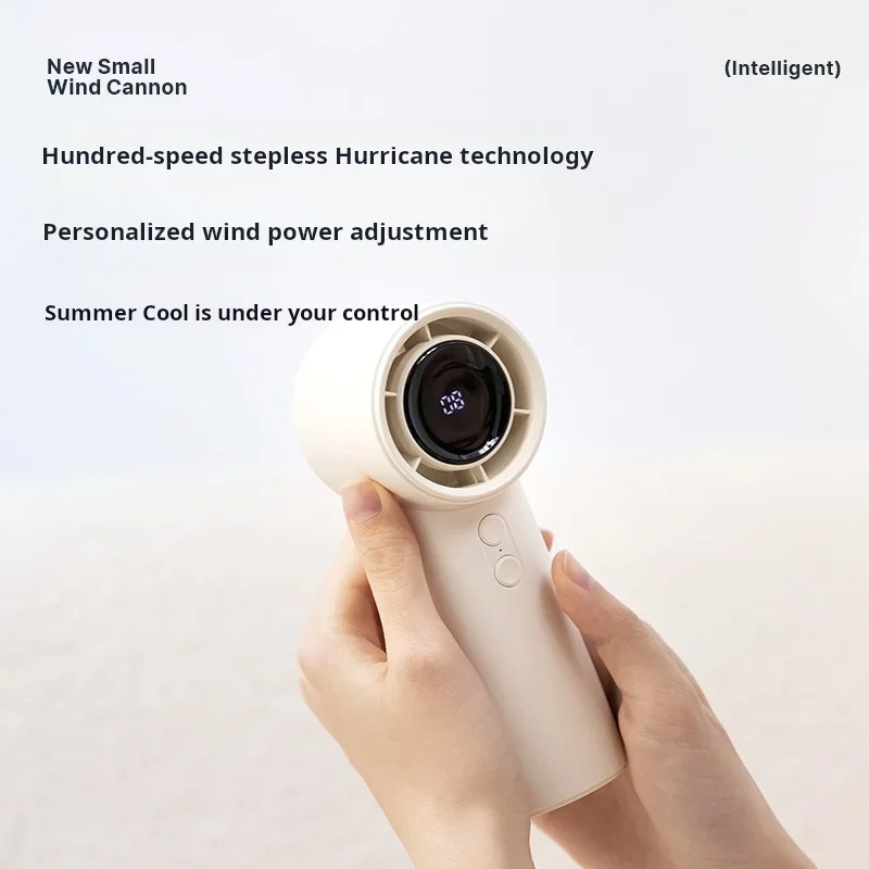 Handheld Cooling Fan 100 Wind Speed Digital Display and Cooling Models Available Built-in 4000mAh Emergency Power Bank