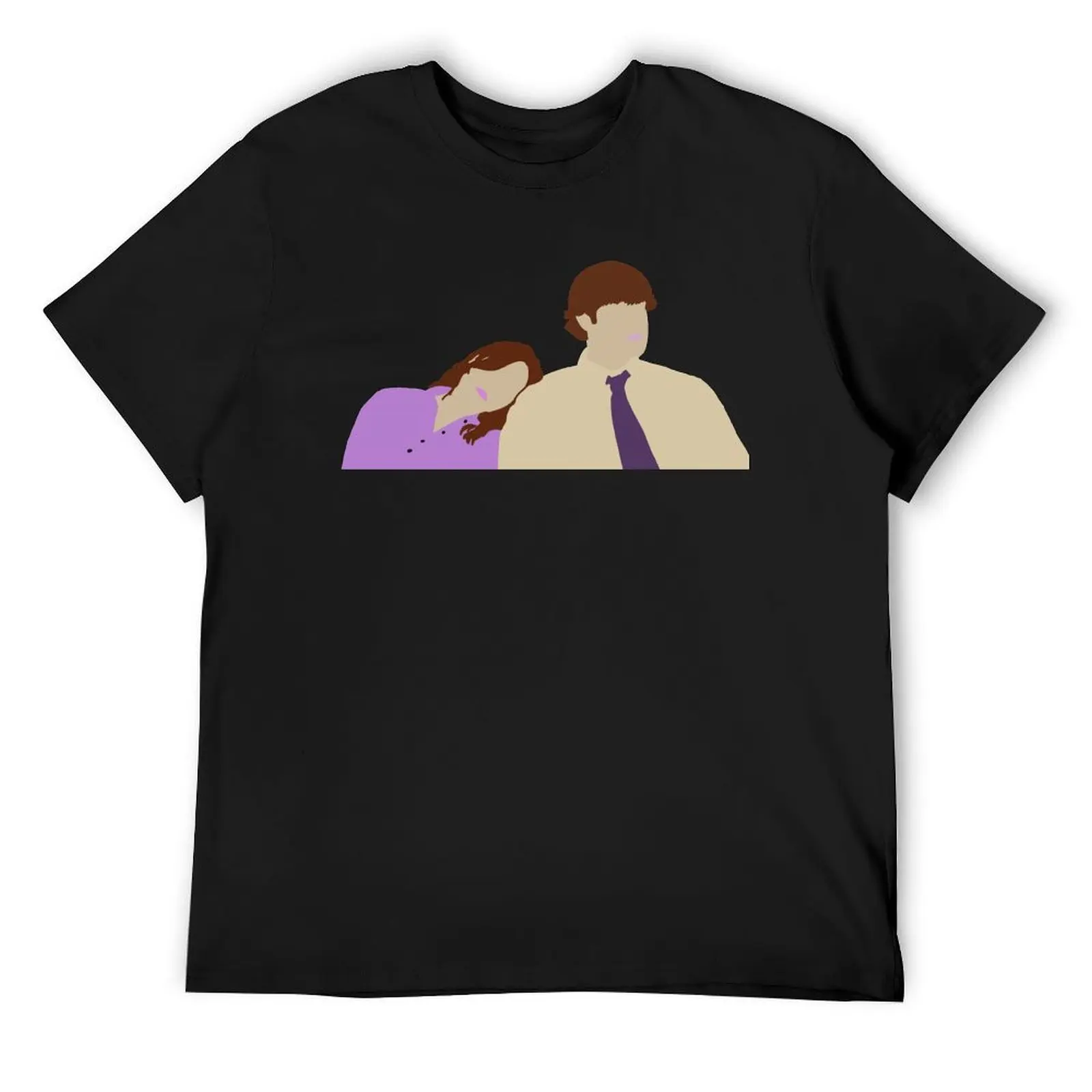 

Jim and Pam Minimalist Inspired Print | The Office TV | TV Show Character Portrait | Valentine's T-Shirt customs men clothings