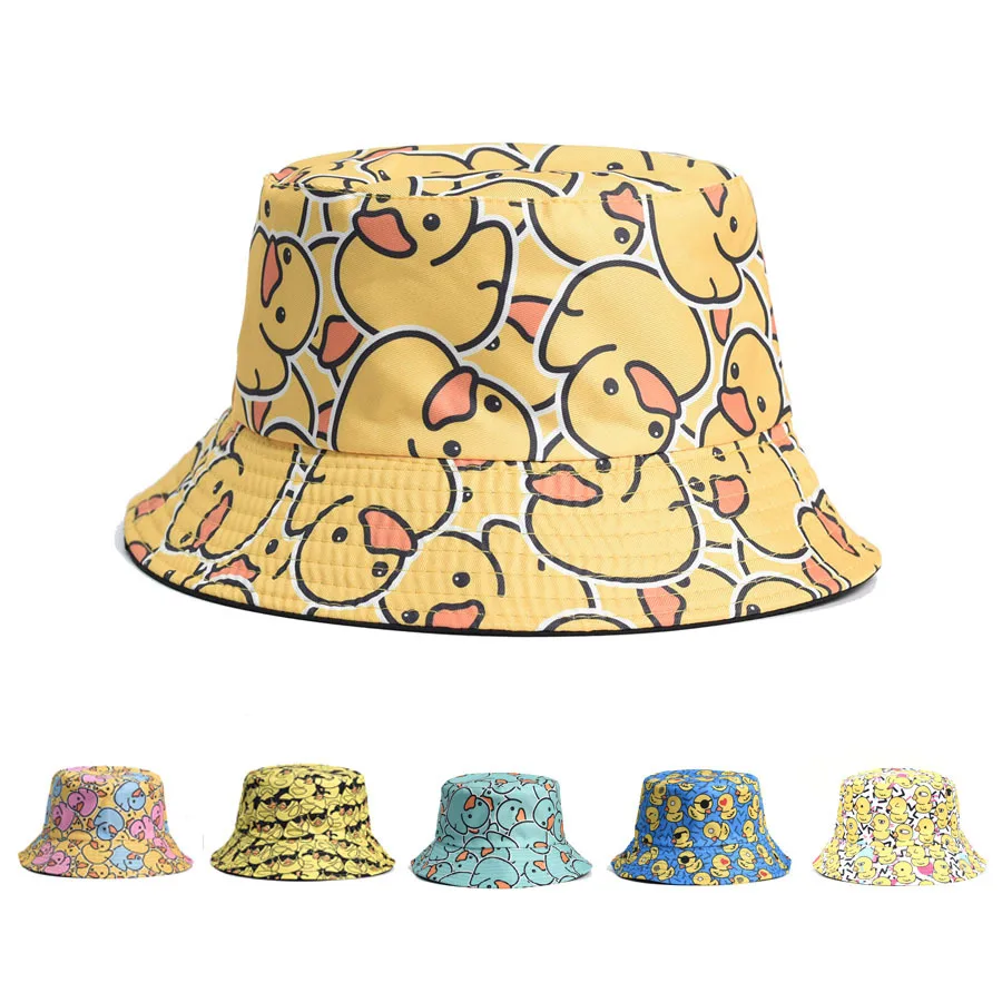bone-de-pesca-com-estampa-digital-de-pato-adoravel-de-dupla-face-chapeu-casual-de-verao-com-protecao-solar-para-homens-e-mul