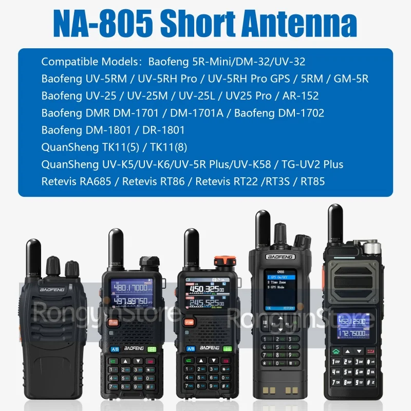 NA-805 antenne talkie-walkie VHF/UHF UV-5R MINI antenne 4CM SMA-femelle pour Kenwood Quansheng Baofeng accessoire de remplacement Radio
