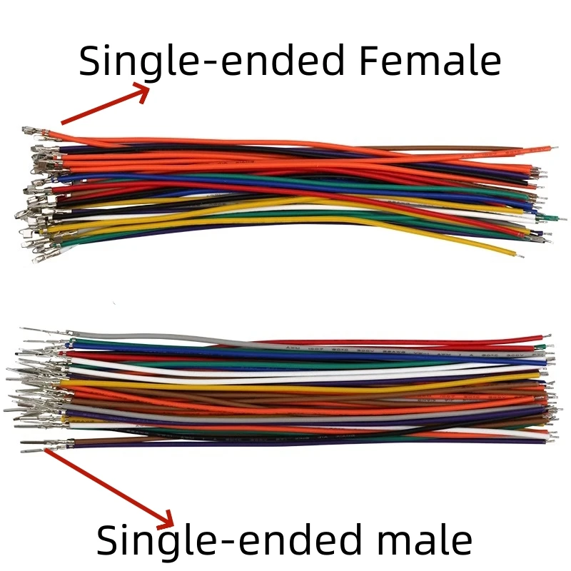 10 قطعة SM2.54 خط طرفي لقابس الهواء خط اتصال طرفي للذكور والإناث 22awg خط إلكتروني ملون