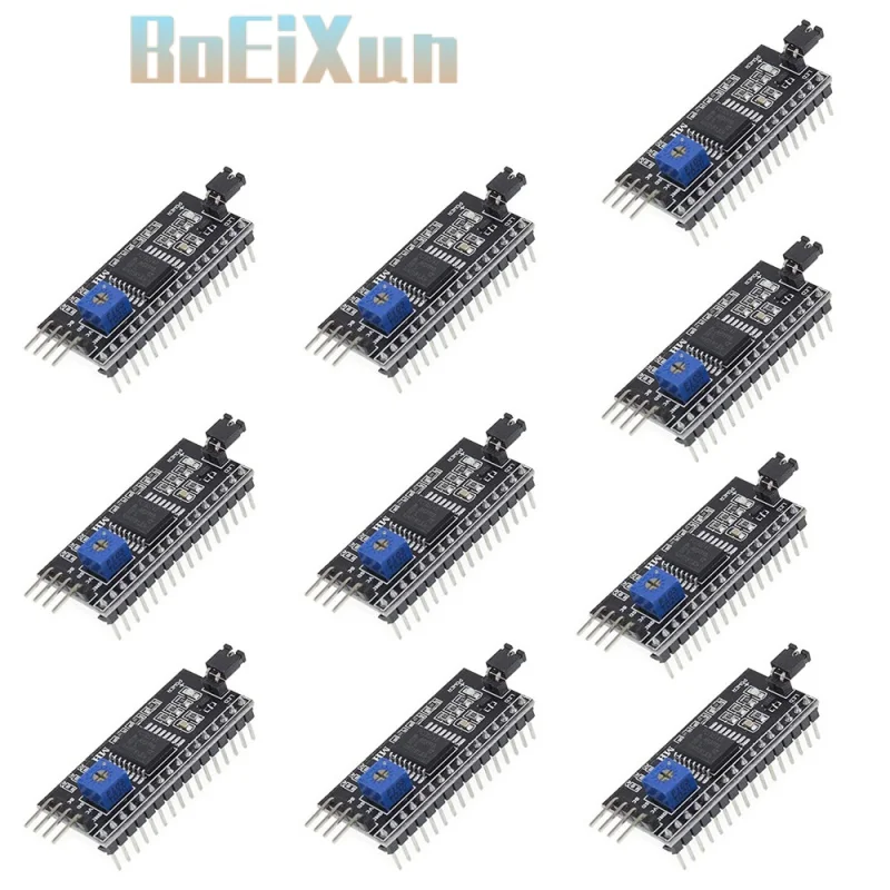 

10pcs LCD Display Converter Board Adapter For Arduino LCD1602 2004A IIC/I2C/TWI/SPI Serial Interface Module for 1602