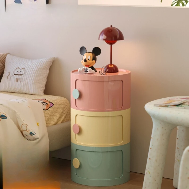 

Storage and storage creative mini children's small bedroom round cabinet