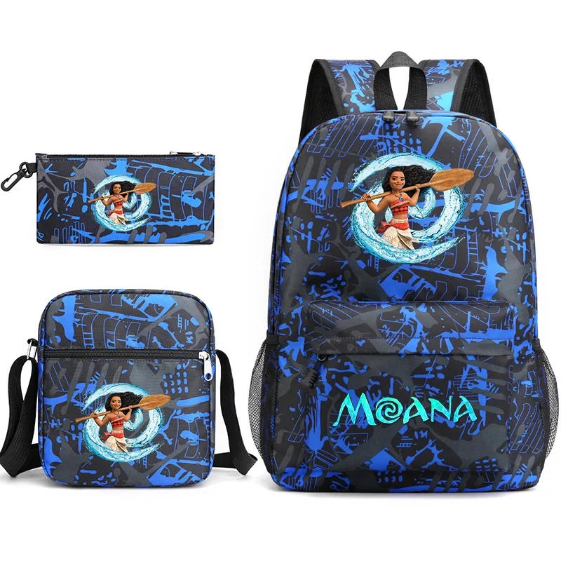 3Pcs Moana Bookbag Kids Backpack Boys Girls School bags Shoulder Bag Set Daily Backpacks Mochilas