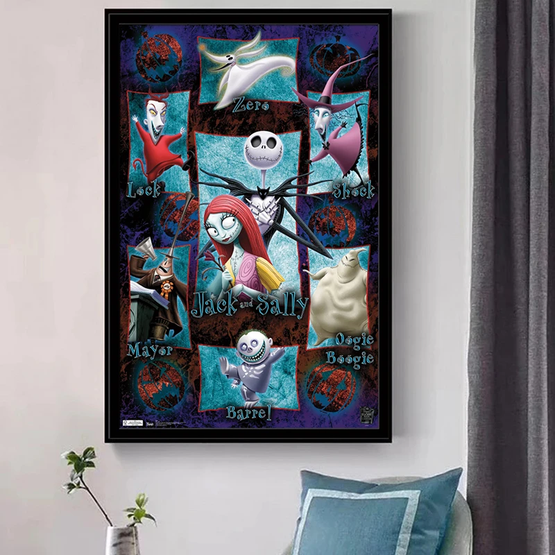 

Miniso Disney Cartoon The Nightmare Before Christmas Poster Wall Art Prints Canvas Painting Wall Decor Living Room Home Decor