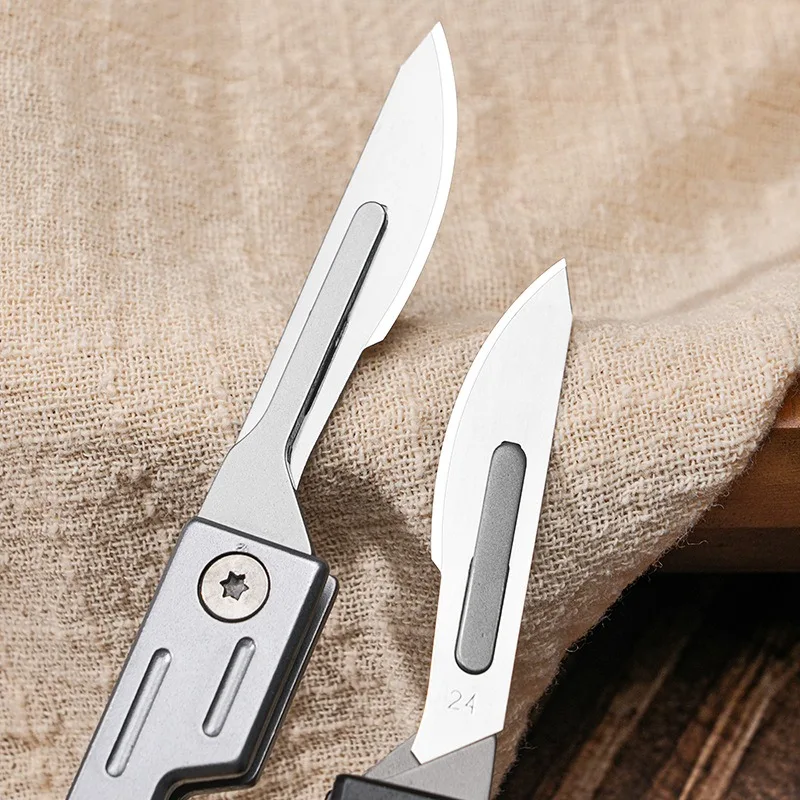 Foldable and Replaceable Blades, Multifunctional, Compact, Portable and Sharp All-steel Handmade Knife