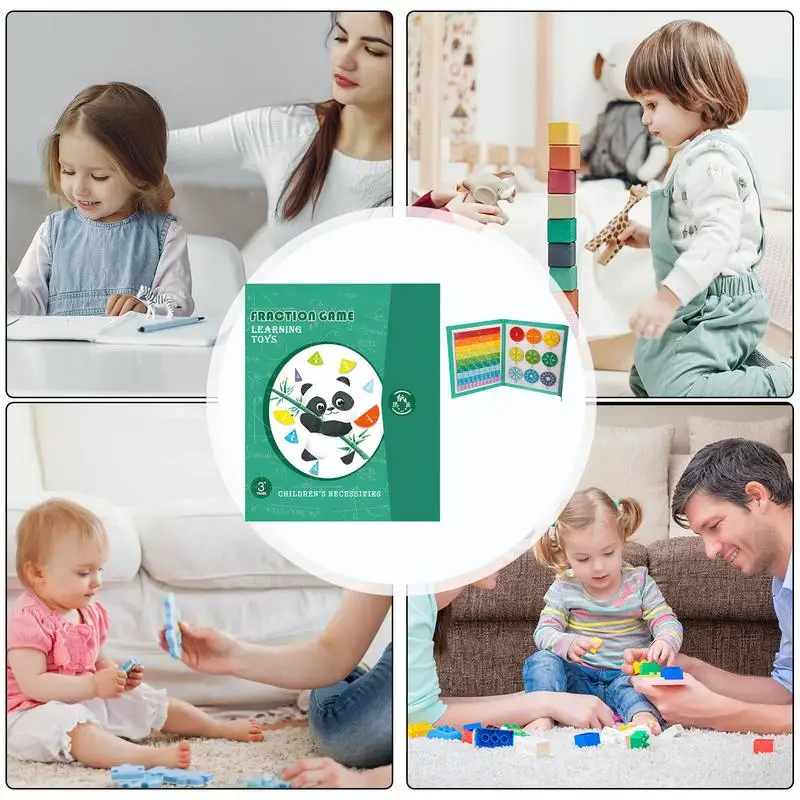 Magnetic Fraction Puzzle Educational Circles Fraction Tiles Puzzle Math Manipulatives For Elementary School For Kids Students