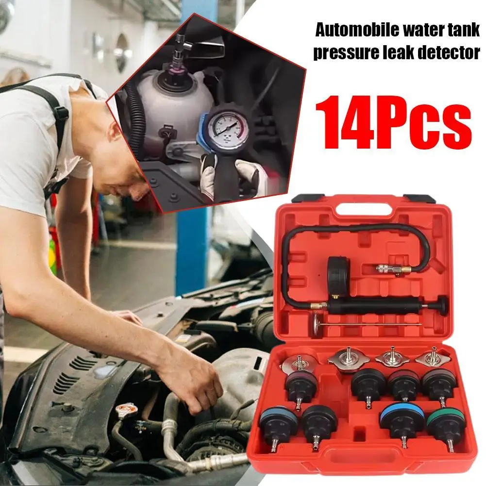 

34 шт., автомобильный резервуар для воды, утечка давления, 28 шт., замена охлаждающей жидкости, утечка, вакуумный манометр, обнаружение утечек