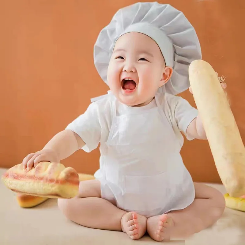 New children's photography theme, little chef, baby 100-day photo, 100-day art photo, photo shoot, theme clothing props