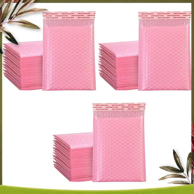 New-150PCS Foam Envelope Bags Self Seal Mailers Padded Envelopes With Bubble Mailing Bag Packages Bag Pink