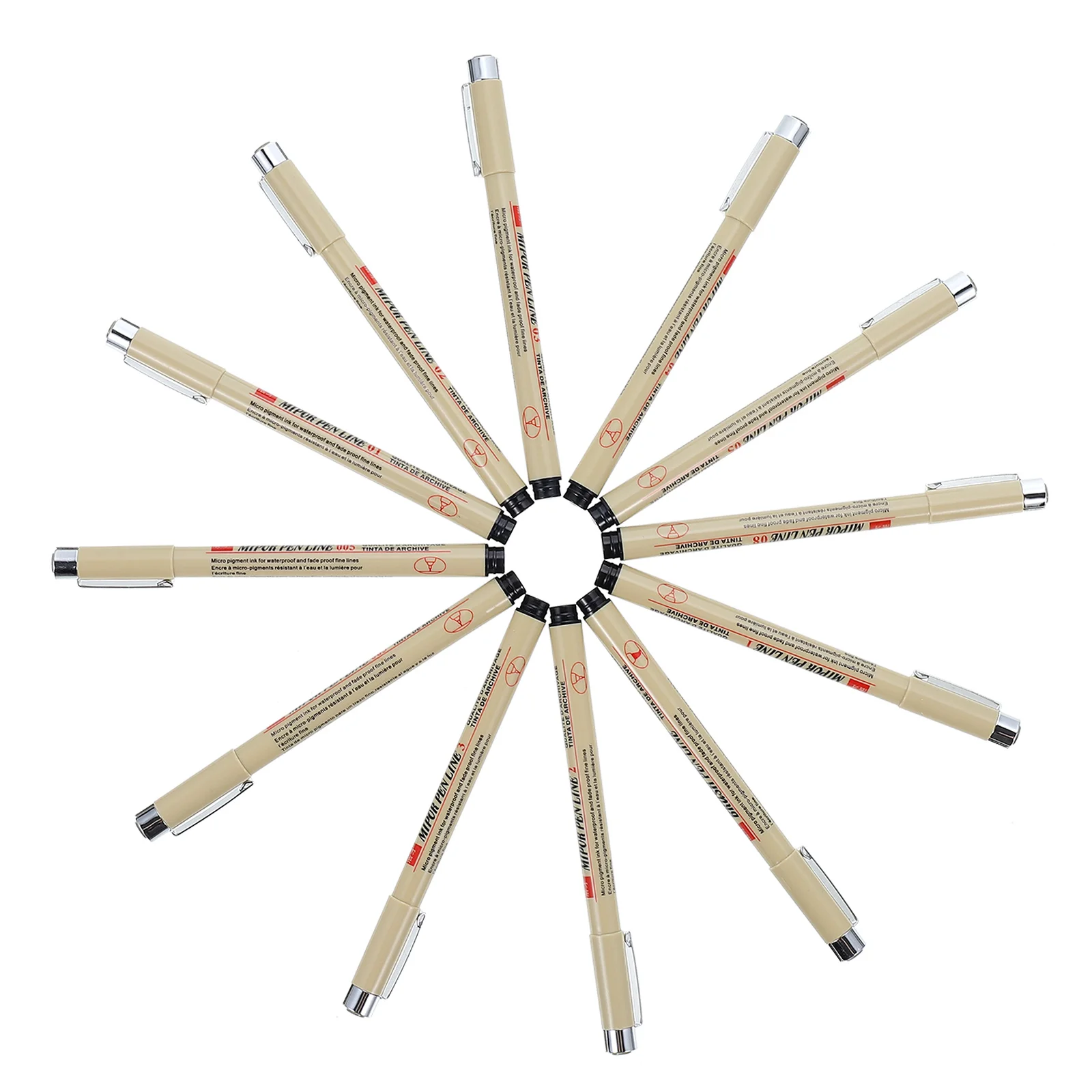 

12Pcs Waterproof Drawing Pens Multi-Function Professional Art Pens for Sketching Beautiful Note Taking
