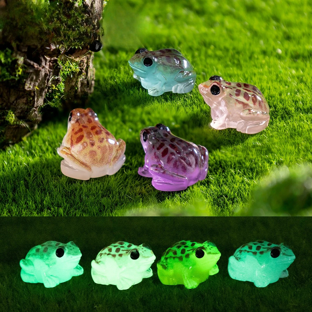Mix 10 Piece Set Luminous Frog Toad DIY Micro Landscape Creative Decoration Accessories New Product 2026