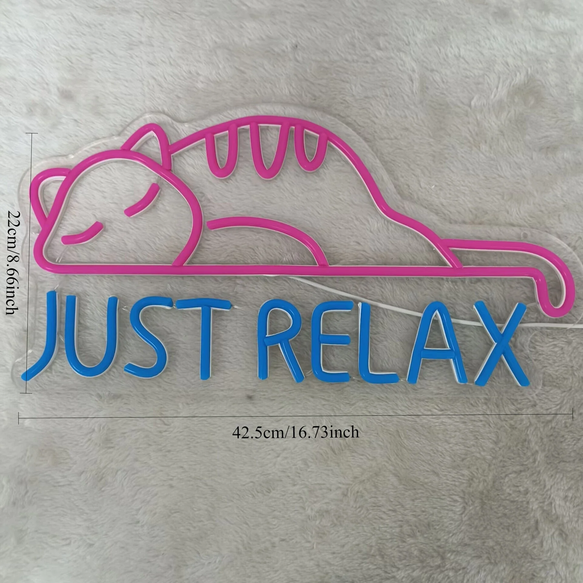 JUST RELAX Neon-Neonlichtschild, USB, dimmbar, LED-Neonschild, Wanddekoration für Schlafzimmer, Spielzimmer, Wohnzimmer, Geburtstagsparty-Geschenke
