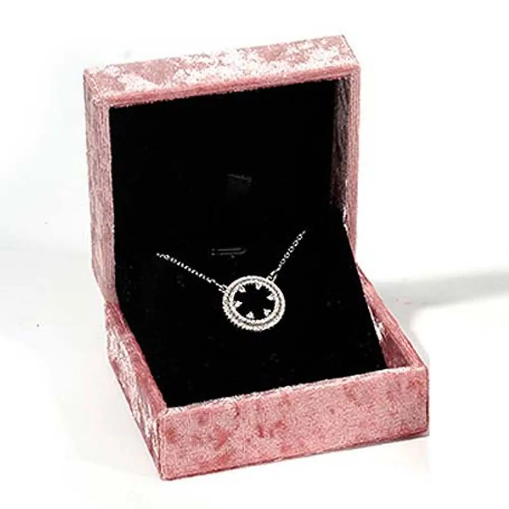 

Pink Velvet Box Vintage Pendant Necklace Box Vintage Ring Box High-end High-end Jewellery Display For Jewelry Storage Boutique