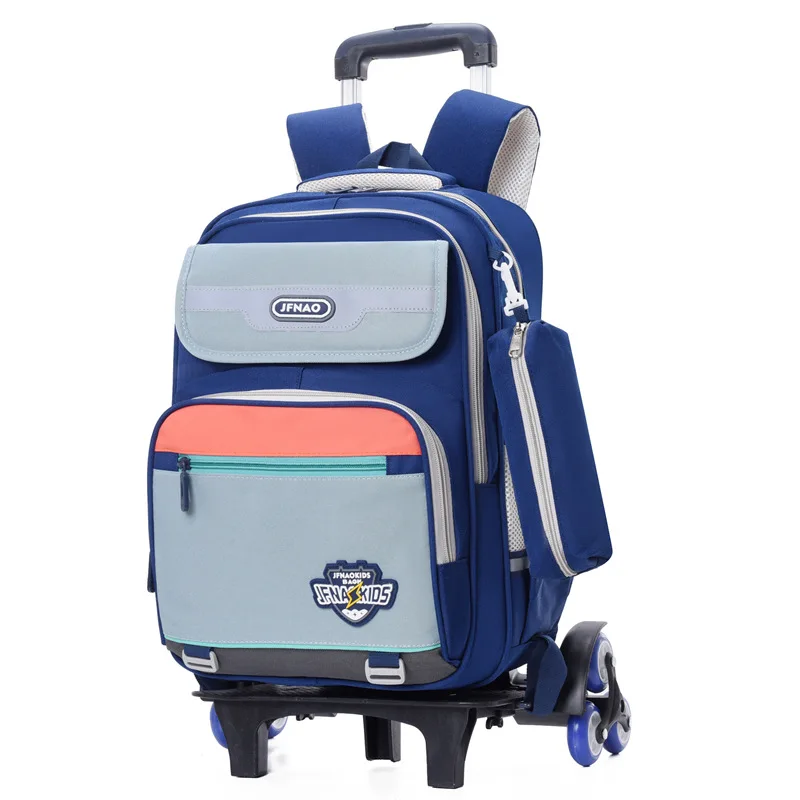 new-arrival-large-capacity-waterproof-children's-school-bag-with-wheels-cute-girl's-pull-cart-design-student-bag-luggage