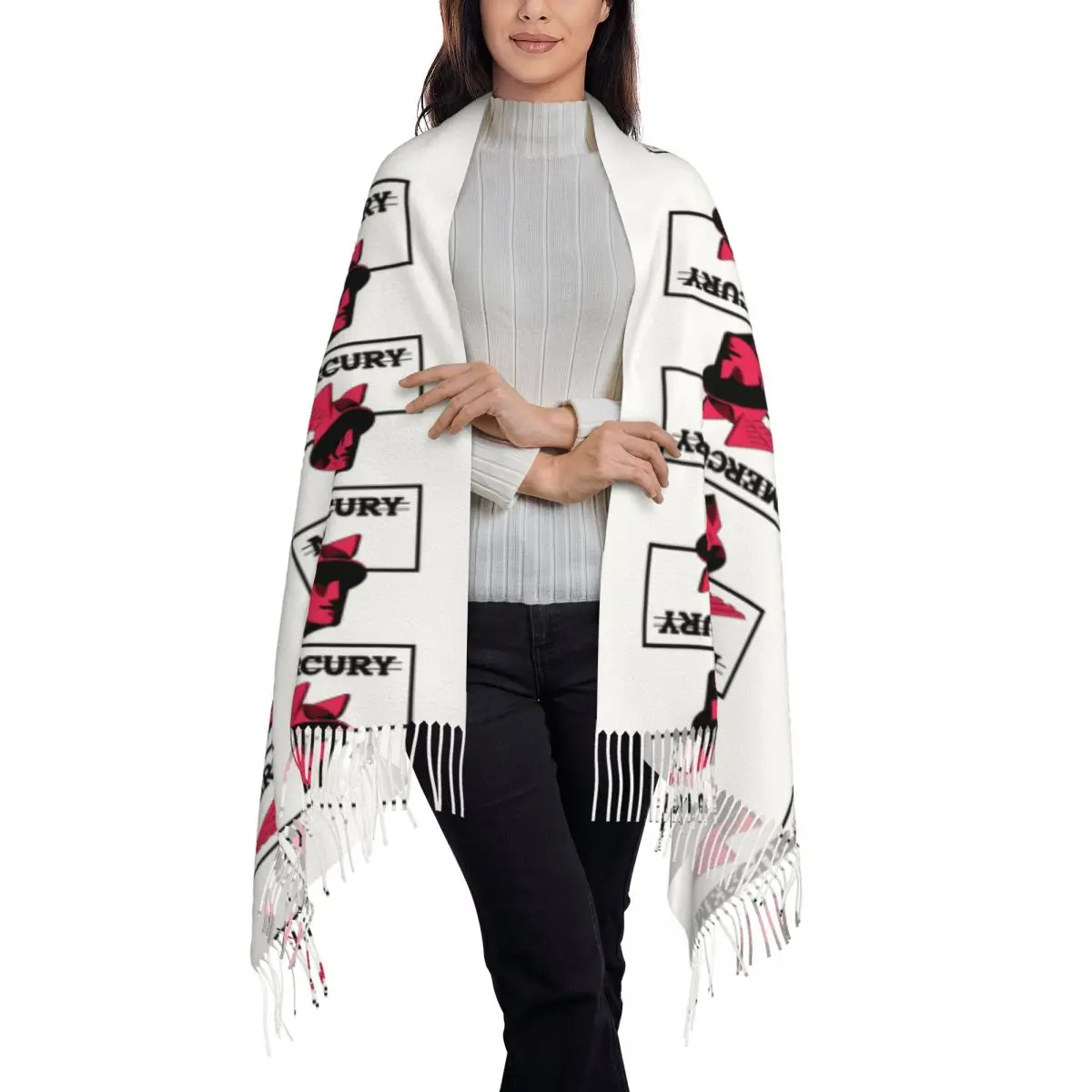 Mercury Racing Scarf Tassel Scarves Women Soft Warm Shawls and Wraps Large Fall Winter Shawl Wrap