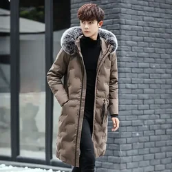 Middle Length Men's Coats Winter Thick Male Down Jackets Warm Stylish Joker Clothing Fashion 2024 Harajuku On Offer Deals New In