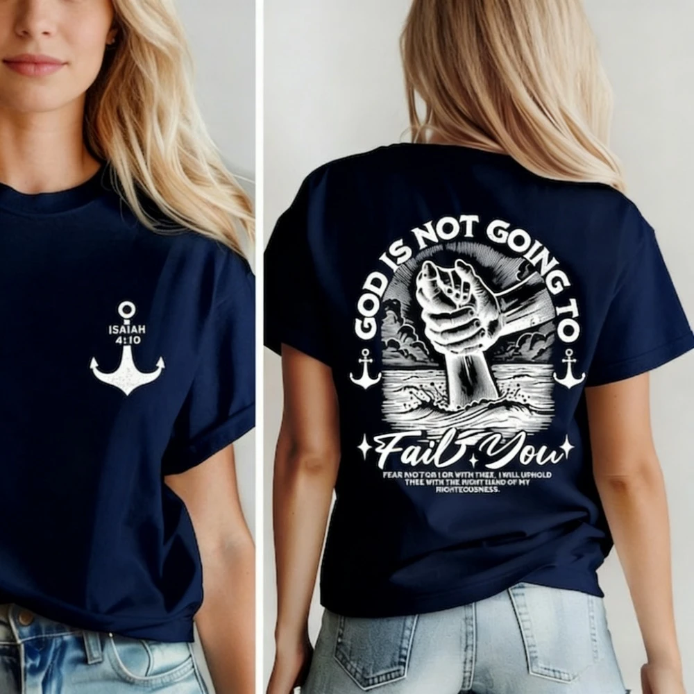 Koszulka Chrześcijańska Niechwała Bogu, Nie Zbłądza Się, Jeszczejepielu 41:10, Chrześcijański Nadruk, Koszulki Bez Strachu, Koszulka z Motywem Odrodzienia, Koszulka z Ręką Boga