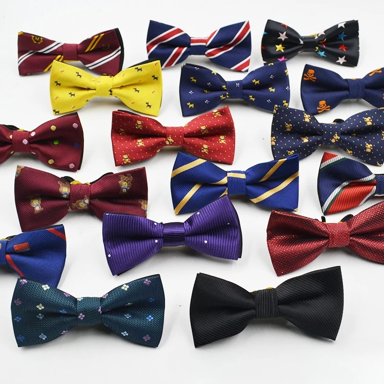 Flat Polyester Silk Cartoon Children\'s Bow Tie Fashion Jacquard Baby Bow Tie