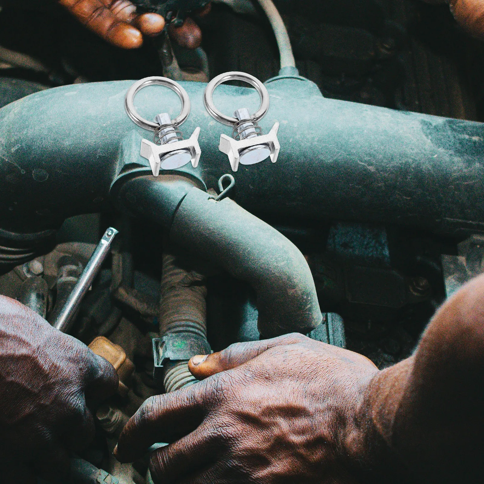 

10Pcs Tie Down Steel Single Fitting Cargo Anchor Truck Bed Rail Track Accessories Heavy Duty O Ring Single Fitting