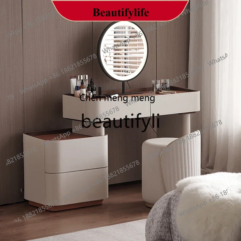D178  Light luxury dresser bedroom modern simple small apartment makeup table storage cabinet integrated high-end sense