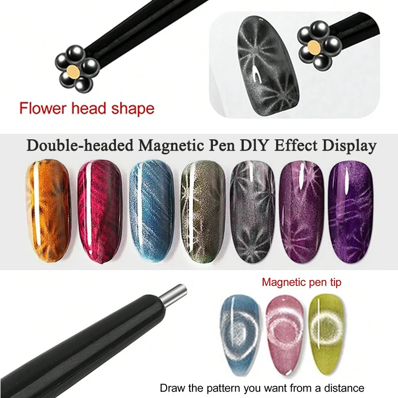 1pc penna di aspirazione magnetica per perline in acciaio magnete per gatti multifunzionale bastone magnete per gatti gel UV smalto manicure strumenti per nail art