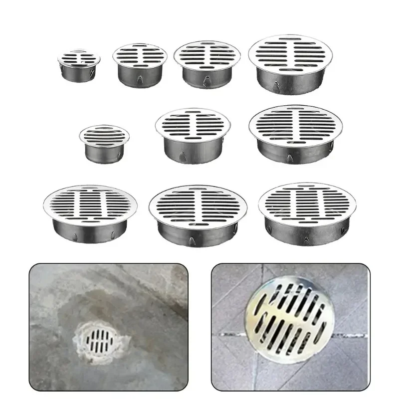 50-200MM Floor Drain Balcony Floor Drain Stainless Steel   Large Displacement Drainage Outdoor Roof Anti-Blocking Floor Strainer