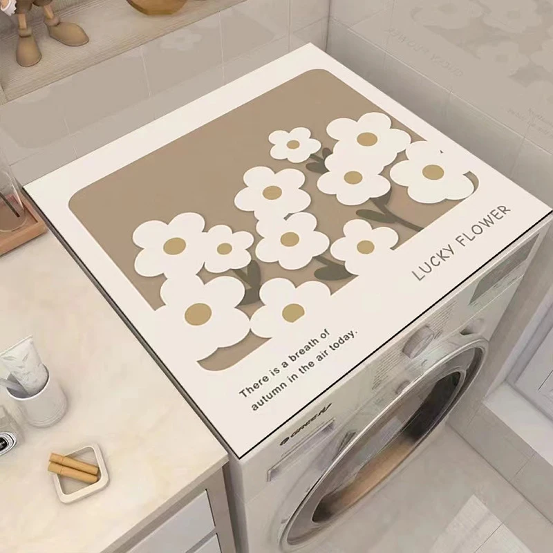 Fresh Washing Machine Dust Mat, Refrigerator Countertop Mat, Microwave Oven Heat Insulation Cover Cloth, Bedside Table Dust Mat