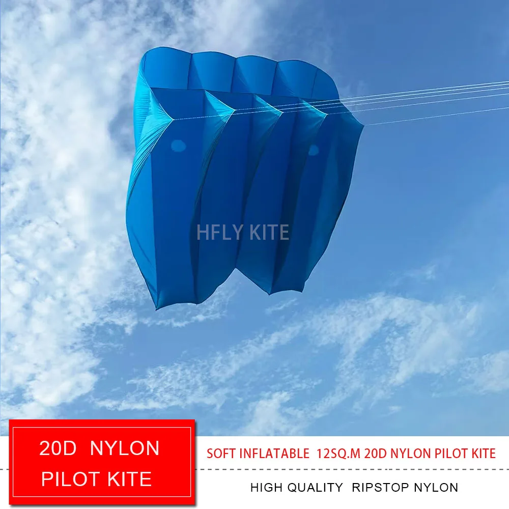 HFLY New Arrival Ultra light 20D Nylon Pilot kite for Adults High Quality Ripstop Nylon Soft Inflatable Flowform Tractor Kites