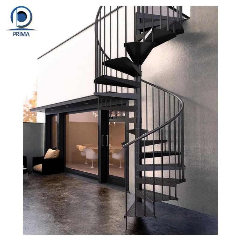 Custom.Simple Design Curved Timber Stairs Wrought Curved Glass Antique--Staircase Exterior